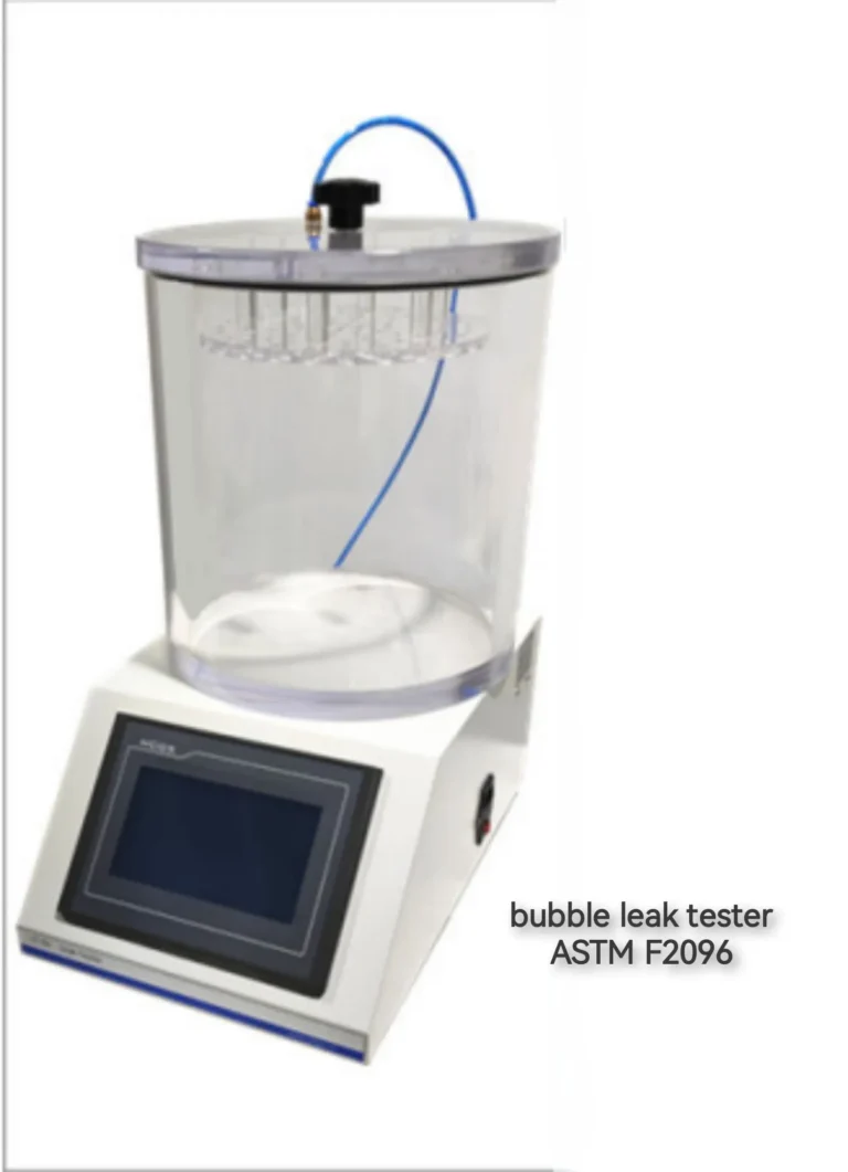 he Bubble Leak Tester. Designed with a transparent acrylic chamber, Venturi vacuum system,bubble leak test bubble immersion leak test ASTM F2096 medical package bubble leak tester
